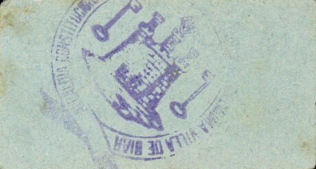 Реверс банкноты 0.25 peseta Biar (Spain) 1937