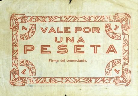 Аверс банкноты 1 песета Кальпе (Испания)