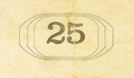 Реверс банкноты 25 centymów Denia (Hiszpania) 1937