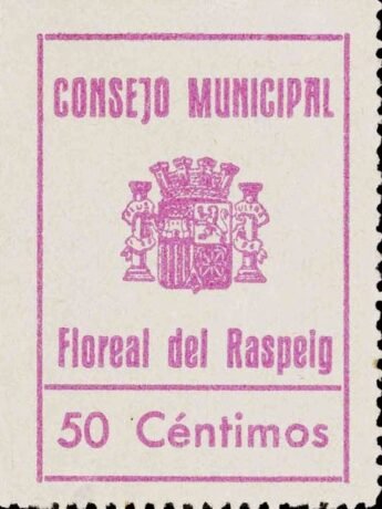 Аверс банкноты 50 Centimo Floreal del Raspeig (Hiszpania)