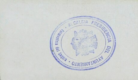 Реверс банкноты 25 сантимов Форментера-дель-Сегура (Испания) 1937 года