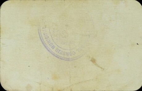 Реверс банкноты 1 peseta Onil (Spain)