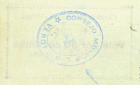 Реверс банкноты 50 centymów Vergel (Hiszpania)