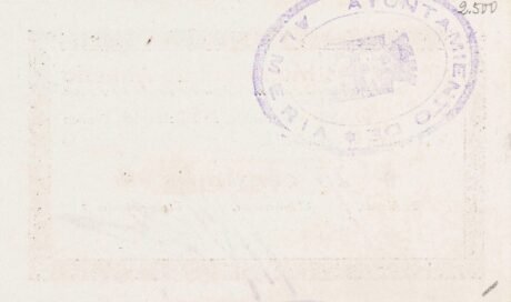 Реверс банкноты 25 сантимов Альмерия (Испания)