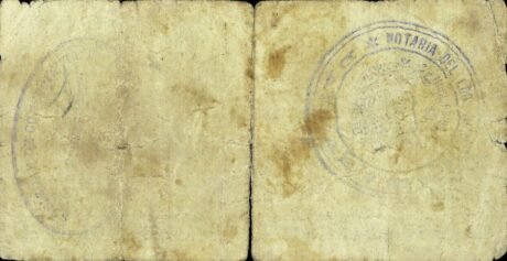 Реверс банкноты 0,50 песетас Далиас (Испания)