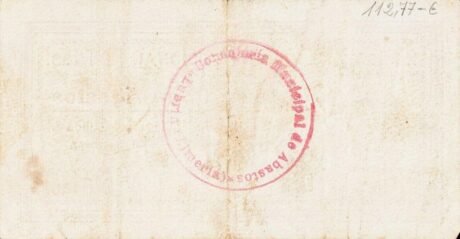 Реверс банкноты 2 песеты Любрин (Испания)