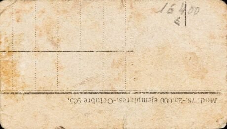 Реверс банкноты 1 песета Серон (Испания)