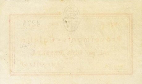 Реверс банкноты 1 песета Калелья (Испания) 1937 года