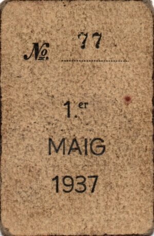 Реверс банкноты 1 песета капелладес (Испания) 1937 года