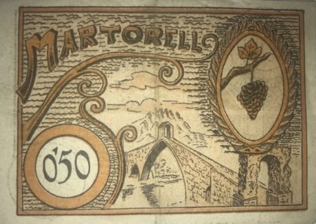 Реверс банкноты 50 сантимов Марторель (Испания) 1937 года