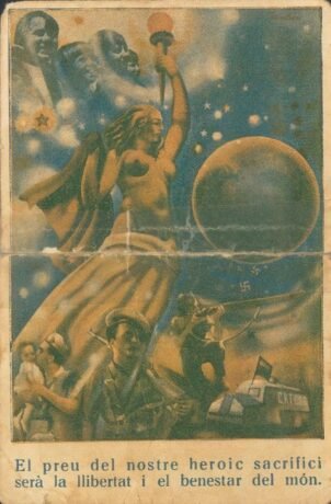 Реверс банкноты 50 centymów Montornes (Hiszpania) 1937