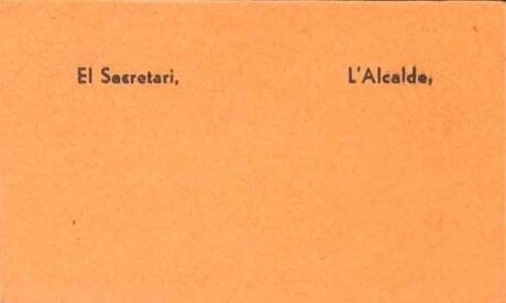 Реверс банкноты 1 peseta Olost de Llusanes (Hiszpania)