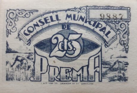 Реверс банкноты Nagroda 25 centimo (Hiszpania) 1937