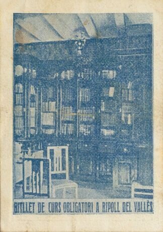 Реверс банкноты 0,25 песеты Риполь дель Валлес (Испания) 1937 года