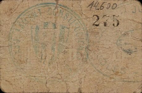 Реверс банкноты 50 сантимов Сесгейолес (Испания)