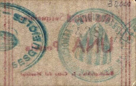 Реверс банкноты 1 peseta Sesgueyoles (Spain)