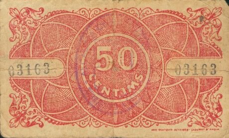 Реверс банкноты 50 centymów Terrassola i Lavit (Hiszpania) 1937