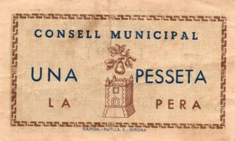 Реверс банкноты 1 peseta la pera (Spain) 1937