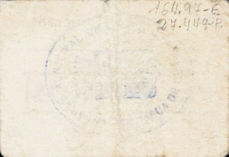 Реверс банкноты 50 centymów Benalua de Guadix (Hiszpania)