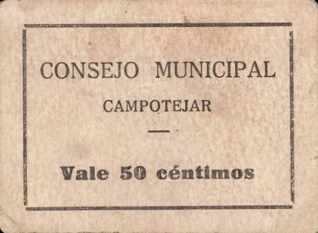 Аверс банкноты 50 centymów Campotejar (Hiszpania)