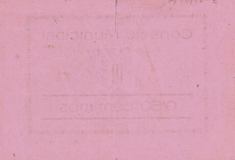 Реверс банкноты 25 сантимов Коломера (Испания)