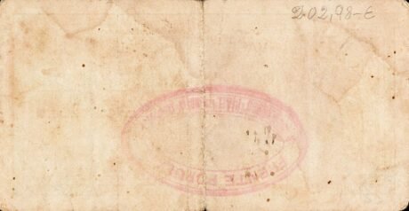 Реверс банкноты 25 centymów Domingo Perez (Hiszpania)