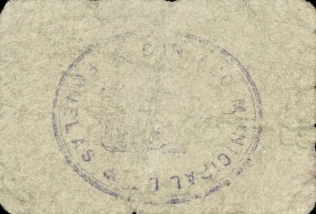 Реверс банкноты 0,50 песетас Фонелас (Испания)