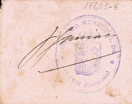 Реверс банкноты 1 peseta turon (Spain)