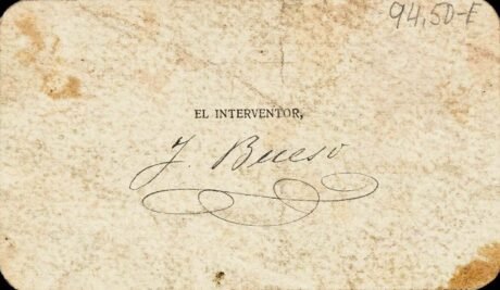 Реверс банкноты 2 песеты Угихар (Испания) 1937 года