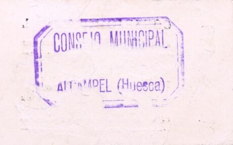 Реверс банкноты 10 сантимов Алькампель (Испания)