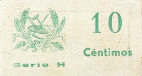 Реверс банкноты 0,10 песет Альторрикон (Испания)