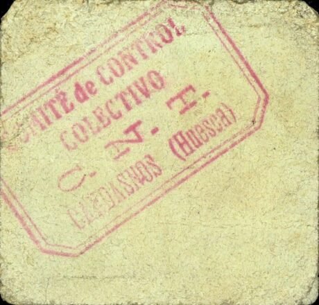 Реверс банкноты 2 песеты Кандаснос (Испания)