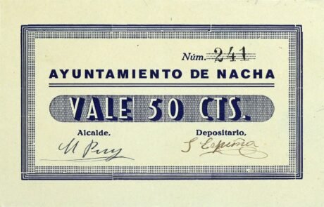 Аверс банкноты 50 centimes nacha (Hiszpania)