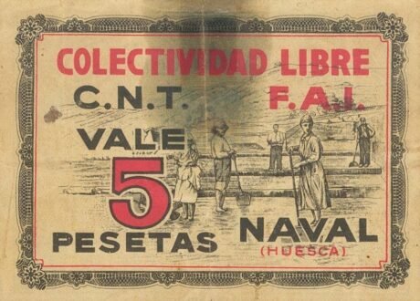 Аверс банкноты 5 песет военно-морской флот (Испания)