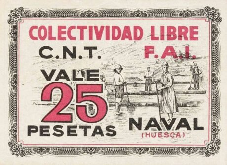 Аверс банкноты 25 песет военно-морской флот (Испания)