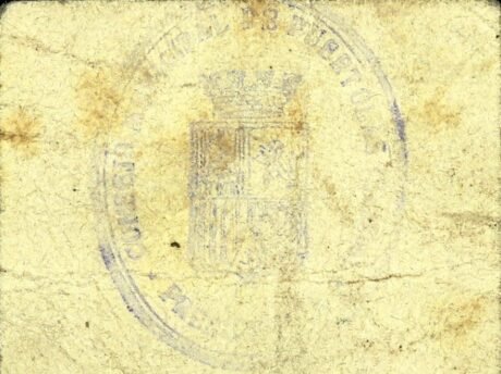 Реверс банкноты 0,25 Пуэртолас песетас (Испания)