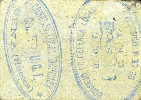 Реверс банкноты 50 centymów siana (Hiszpania)