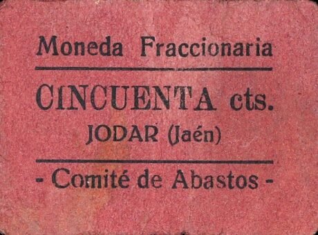 Аверс банкноты 50 centymów Yodara (Hiszpania)