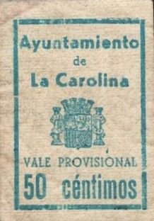 Аверс банкноты 50 сантимов Ла Каролина (Испания)