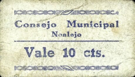 Аверс банкноты 10 centymów Noalejo (Hiszpania)