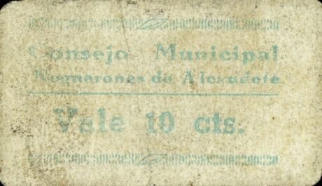 Аверс банкноты 10 centymów Noguerones de Alcaudete (Hiszpania)