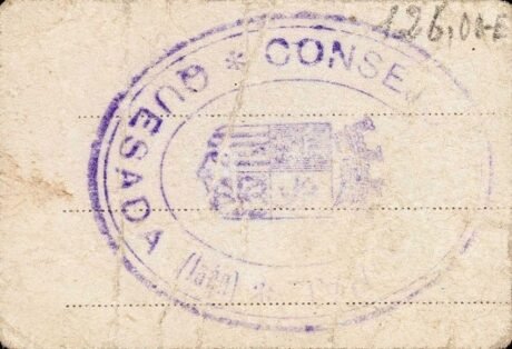 Реверс банкноты 1 песета Кесада (Испания)