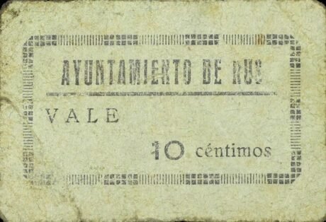 Аверс банкноты 10 centimo rus (Hiszpania)