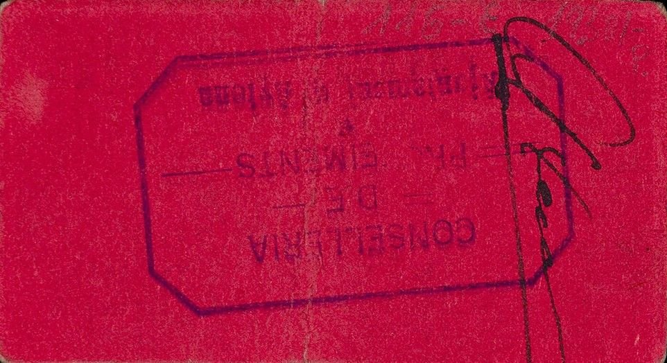 Реверс банкноты 2 песеты Айтона (Испания)
