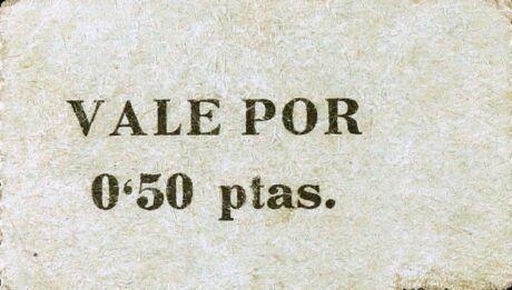 Аверс банкноты 0,50 песетас Альбеса (Испания)