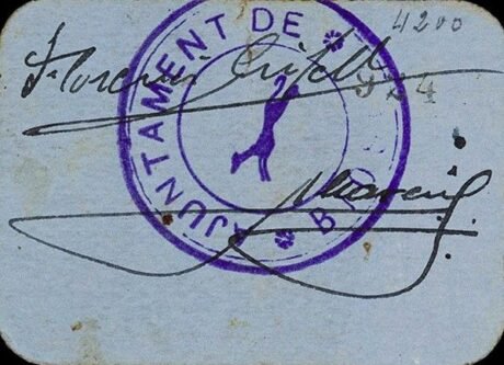 Реверс банкноты 1 Peseta Biosca (Hiszpania) 1937