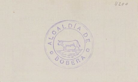 Реверс банкноты 1 песета Бобера (Испания) 1937 года