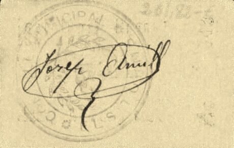 Реверс банкноты 50 сантимов Эльс Тормс (Испания)