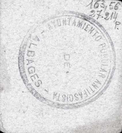 Реверс банкноты 10 centymów Albaje (Hiszpania)