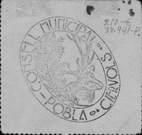 Реверс банкноты 0,50 peset Pobla de Ciervoles (Hiszpania)